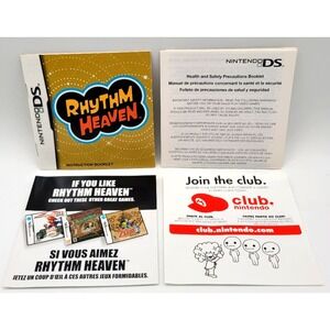 Rhythm Heaven NINTENDO DS GAME MANUAL & PAPERWORK ONLY **NO‎ GAME INCLUDED**